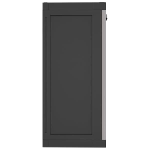 Puutarhan varastokaappi harmaa ja musta 65x37x85 cm PP