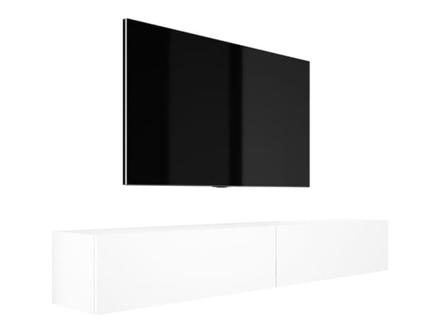 Hanging TV -kaappi, A: B: 2 x 100 cm, H: 34 cm, T: 32 cm valkoinen Matt