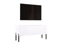 Miniatyrbillede 1 af 7: TV -skab i hvidt Matt med ben i sort, A: B: 100 cm, H: 52 cm, T: 32 cm