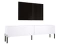 Miniatyrbillede 1 af 7: TV -skab i hvidt Matt med ben i sort, A: B: 170 cm, H: 52 cm, T: 32 cm