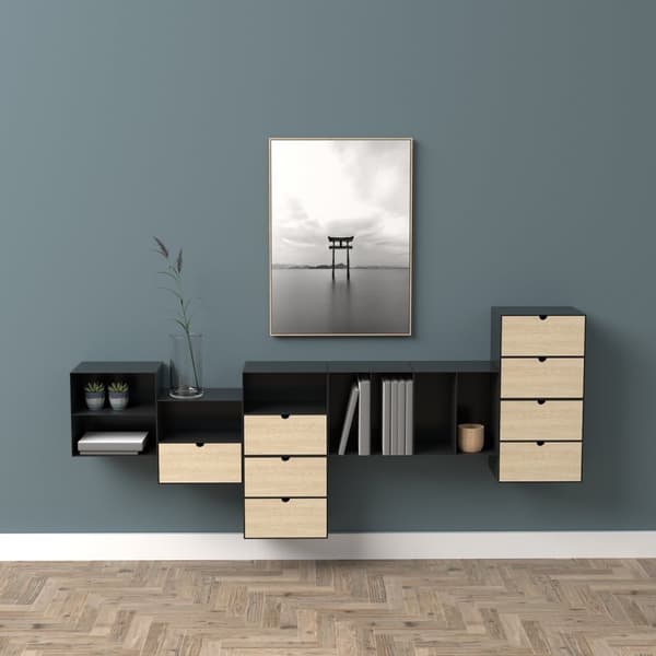 Joliet sengebord sort/natur