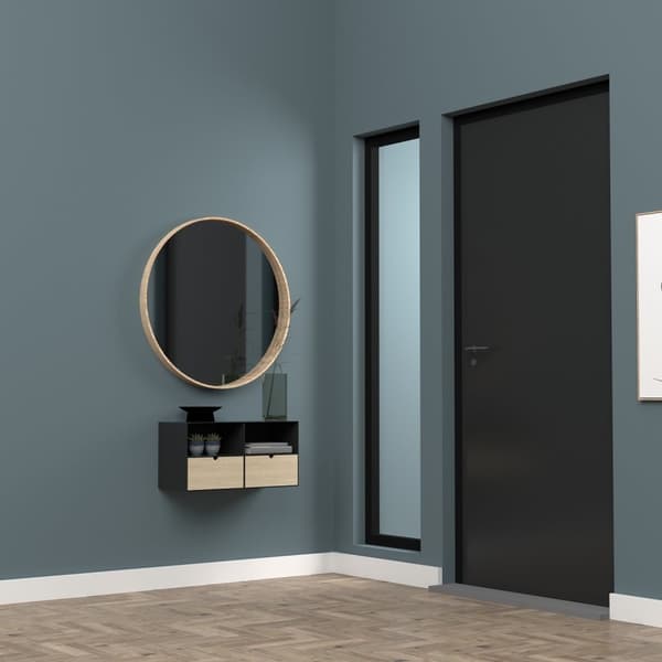 Joliet sengebord sort/natur