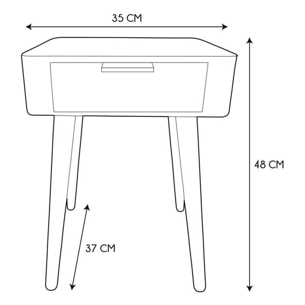 Padano sengebord, gult