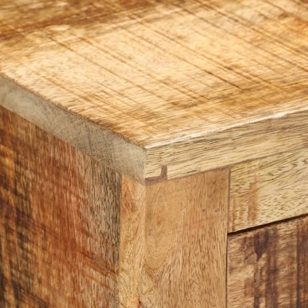 Skänk med 3 lådor 80x30x65 cm massivt grovt mangoträ