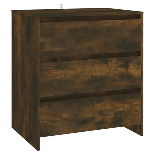 skænk 70x41x75 cm konstrueret træ røget egetræsfarve