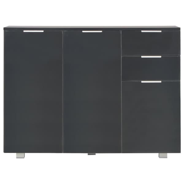 skænk 107x35x80,5 cm sort højglans