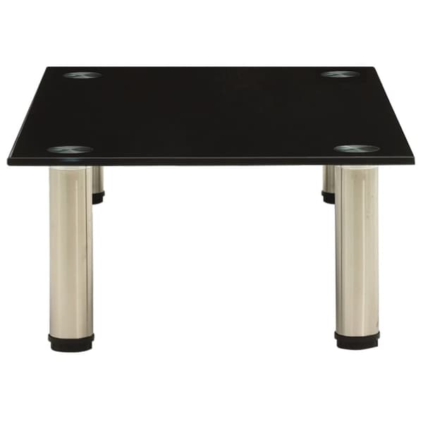 TV-bänk svart 60x35x17 cm härdat glas