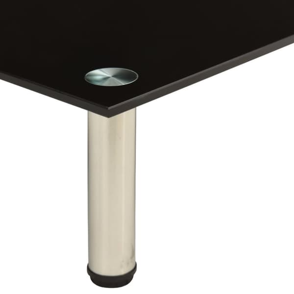 TV-bänk svart 60x35x17 cm härdat glas