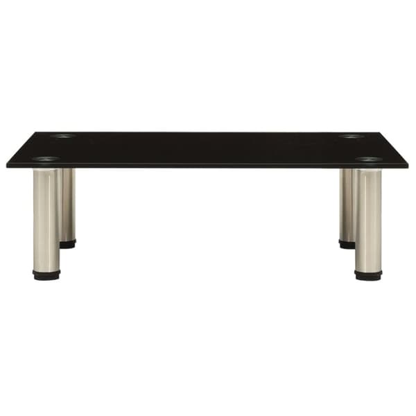 TV-bänk svart 60x35x17 cm härdat glas
