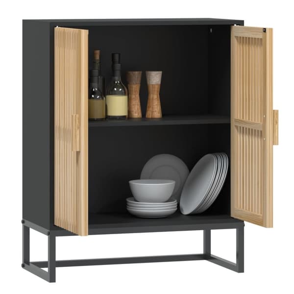 skænk 60x30x75 cm konstrueret træ sort
