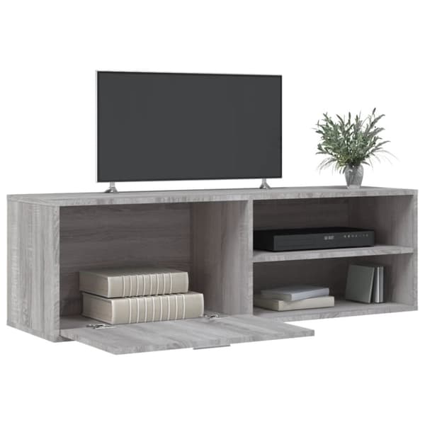Tv-bänk grå sonoma 120x34x37 cm konstruerat trä