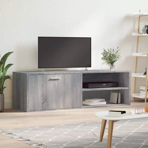 Tv-bänk grå sonoma 120x34x37 cm konstruerat trä