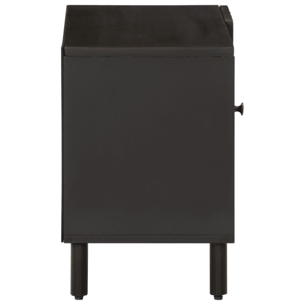 TV-taso musta 80x31x46 cm täysi mangopuu
