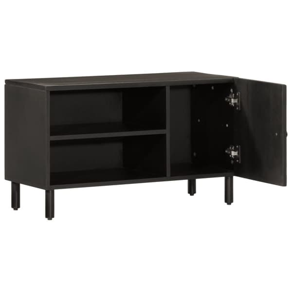 TV-taso musta 80x31x46 cm täysi mangopuu