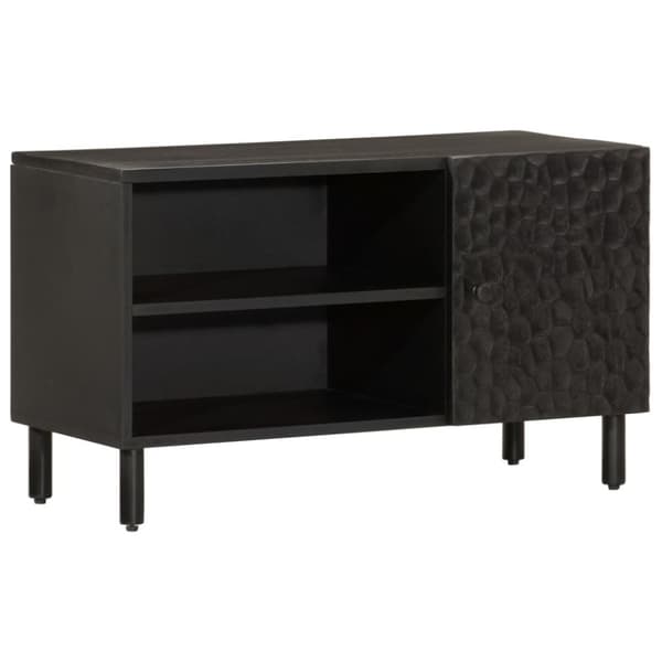 TV-taso musta 80x31x46 cm täysi mangopuu