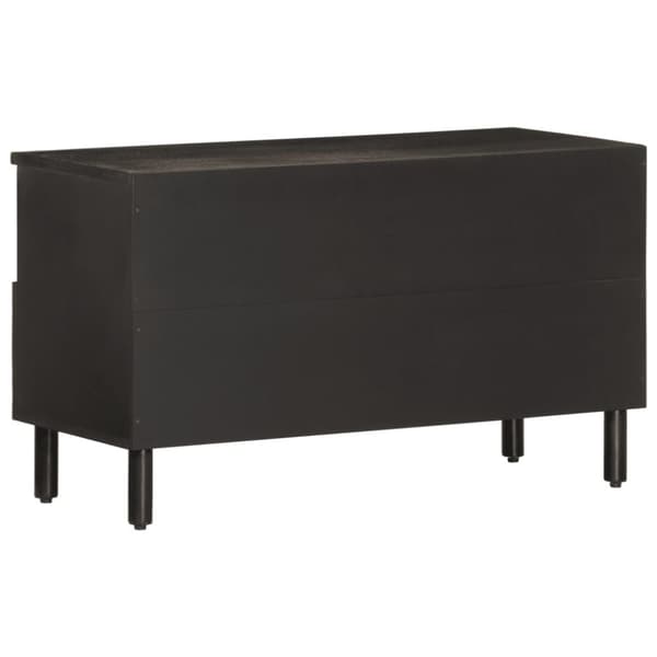 tv-bord 80x33x46 cm massivt mangotræ sort