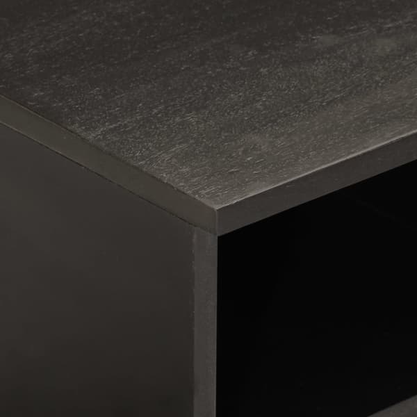 tv-bord 80x33x46 cm massivt mangotræ sort
