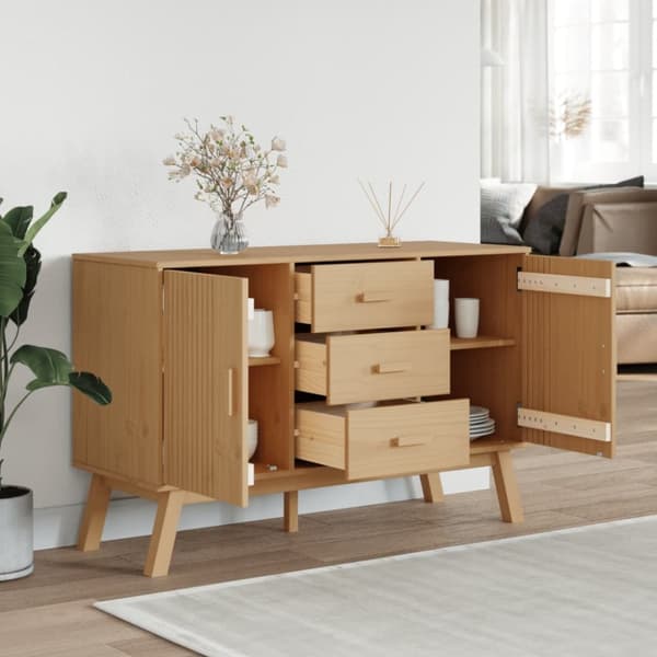 Senkki OLDEN ruskea 114x43x73,5 cm täysi mänty