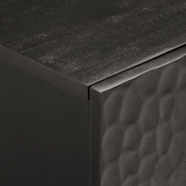 TV-taso musta 105x33x46 cm täysi mangopuu