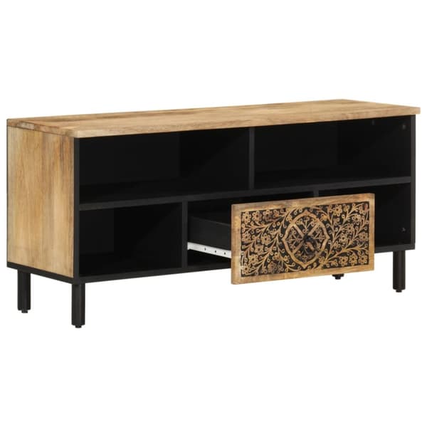 Tv-bänk 100x33x46 cm massivt mangoträ