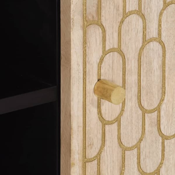 tv-bord 80x31x46 cm massivt mangotræ