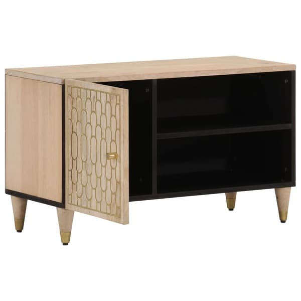 tv-bord 80x31x46 cm massivt mangotræ