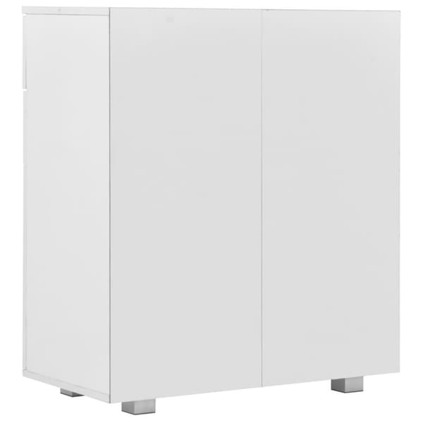 skænk 71 x 35 x 80 cm spånplade hvid højglans