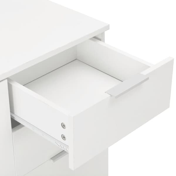 skænk 71 x 35 x 80 cm spånplade hvid højglans