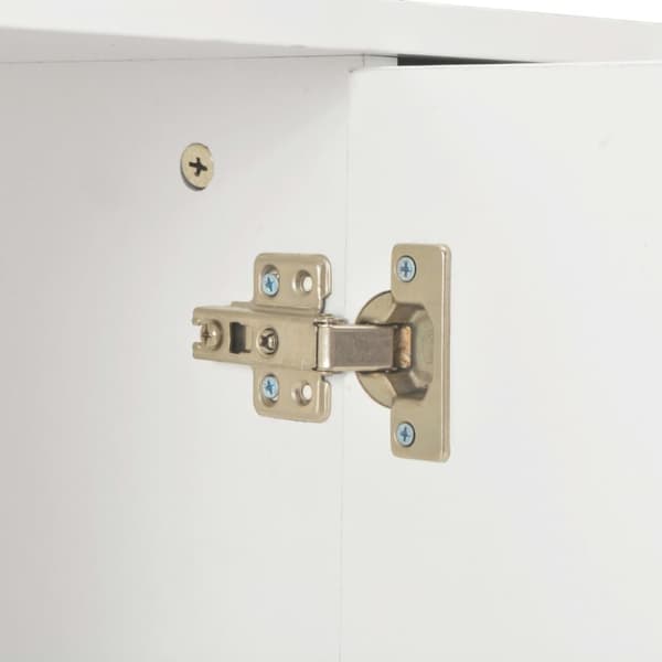 skænk 71 x 35 x 80 cm spånplade hvid højglans