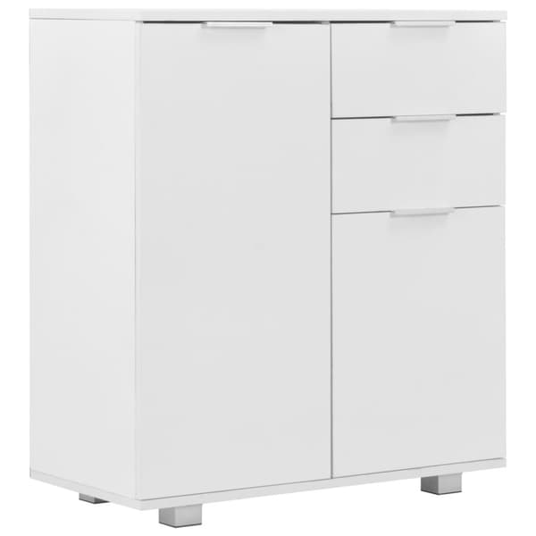 skænk 71 x 35 x 80 cm spånplade hvid højglans