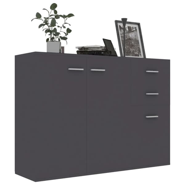 skænk 105x30x75 cm konstrueret træ grå