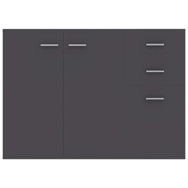 skænk 105x30x75 cm konstrueret træ grå