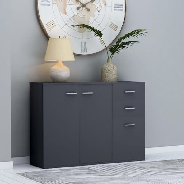skænk 105x30x75 cm konstrueret træ grå