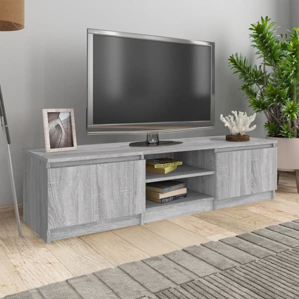 TV-taso harmaa Sonoma 140x40x35,5 cm tekninen puu