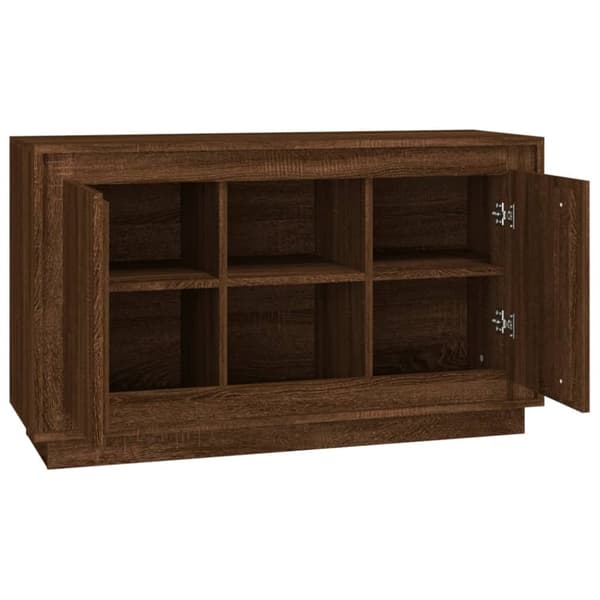 skænk 102x35x60 cm konstrueret træ brun egetræsfarve