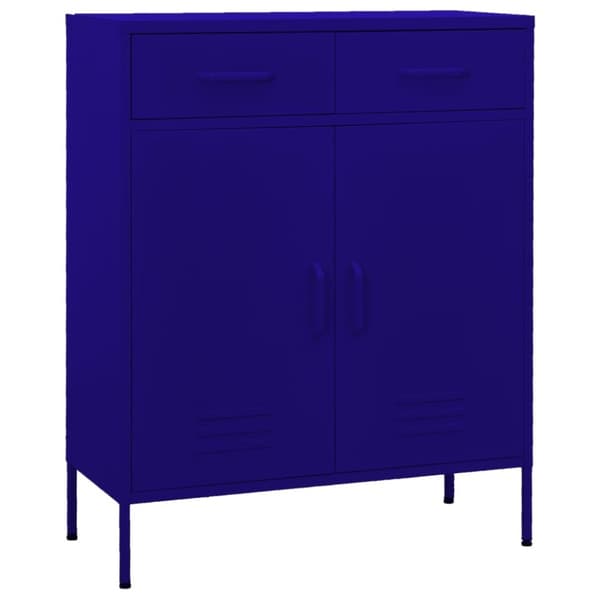 opbevaringsskab 80x35x101,5 cm stål marineblå