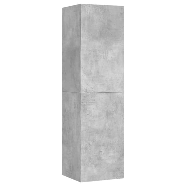 TV -skåp betonggrå 30,5x30x110 cm konstruerat trä