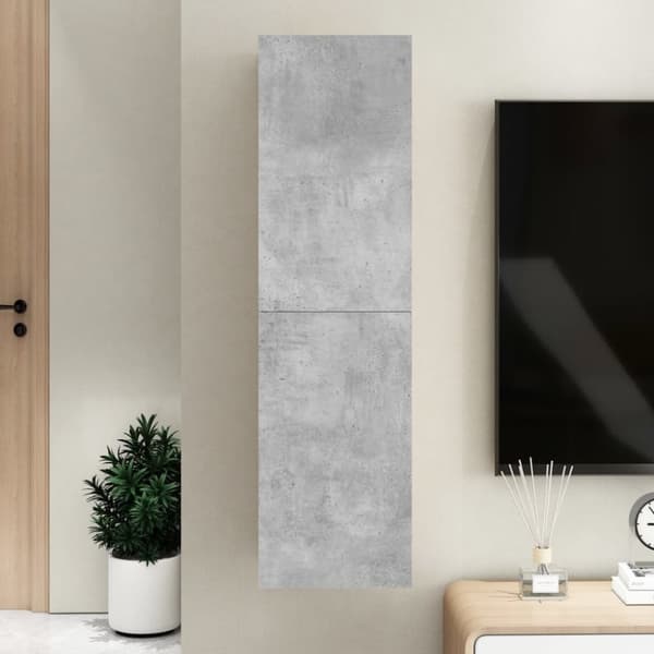TV -skåp betonggrå 30,5x30x110 cm konstruerat trä