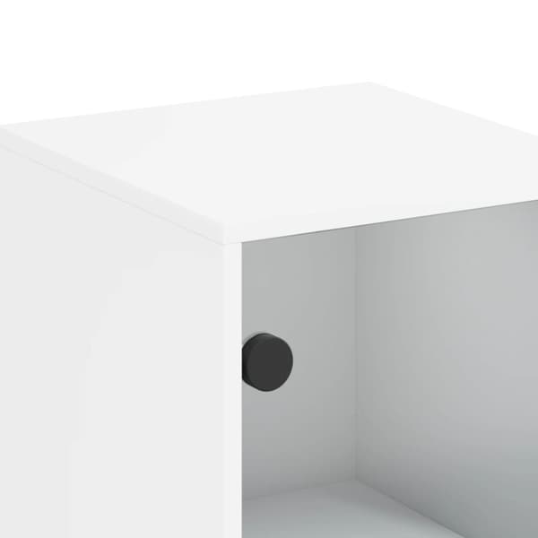 skab med glaslåge 35x37x100 cm hvid