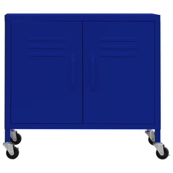 opbevaringsskab 60x35x56 cm stål marineblå