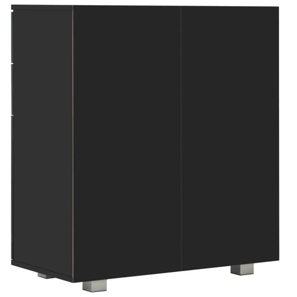 skænk 71x35x80 cm spånplade sort højglans