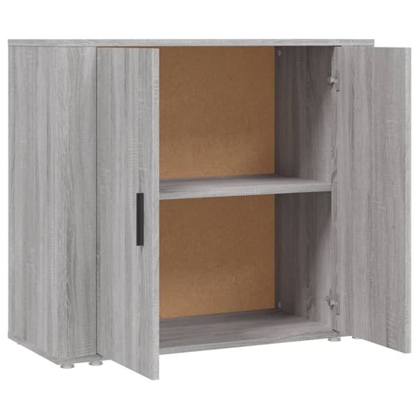 skænk 80x33x70 cm konstrueret træ grå sonoma-eg