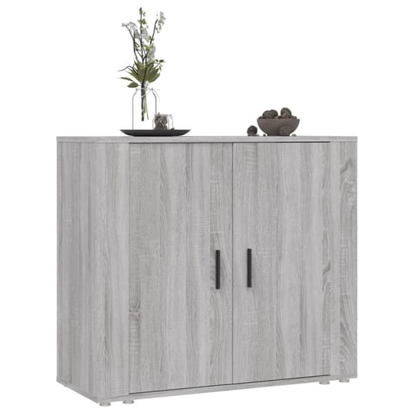 skænk 80x33x70 cm konstrueret træ grå sonoma-eg