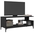 Miniatyrbild 4 av 10: Tv-bänk svart 102x40x41 cm konstruerat trä pulverlackerat stål