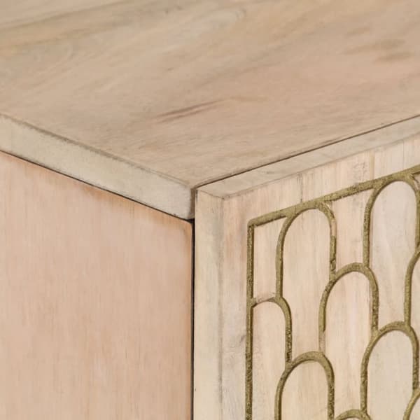 skab 90x33x75 cm massivt mangotræ