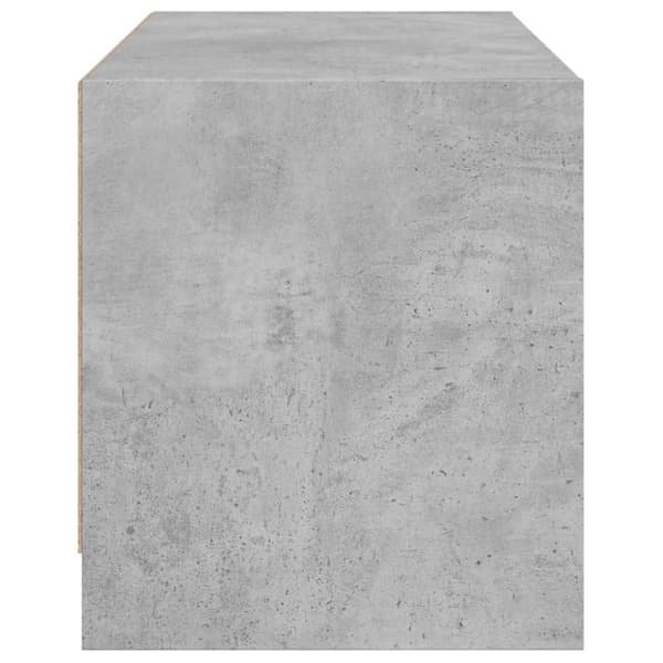 skab med glaslåger 68x37x42 cm betongrå