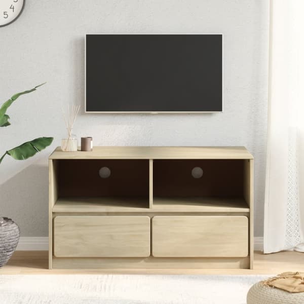TV-taso SAUDA tammenvärinen 99x43x55 cm täysi mänty