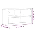 Pikkukuva 8 / 9: TV-taso SAUDA tammenvärinen 99x43x55 cm täysi mänty