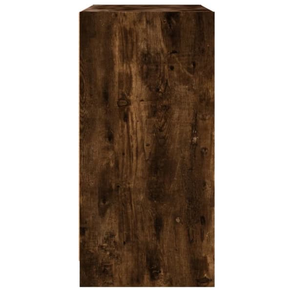 skab med glaslåger 68x37x75,5 cm røget egetræsfarve