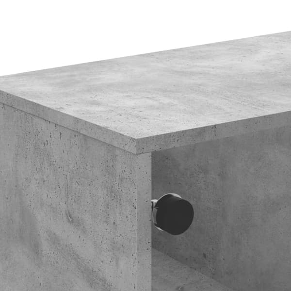 TV-taso lasiovilla betoninharmaa 102x37x50 cm